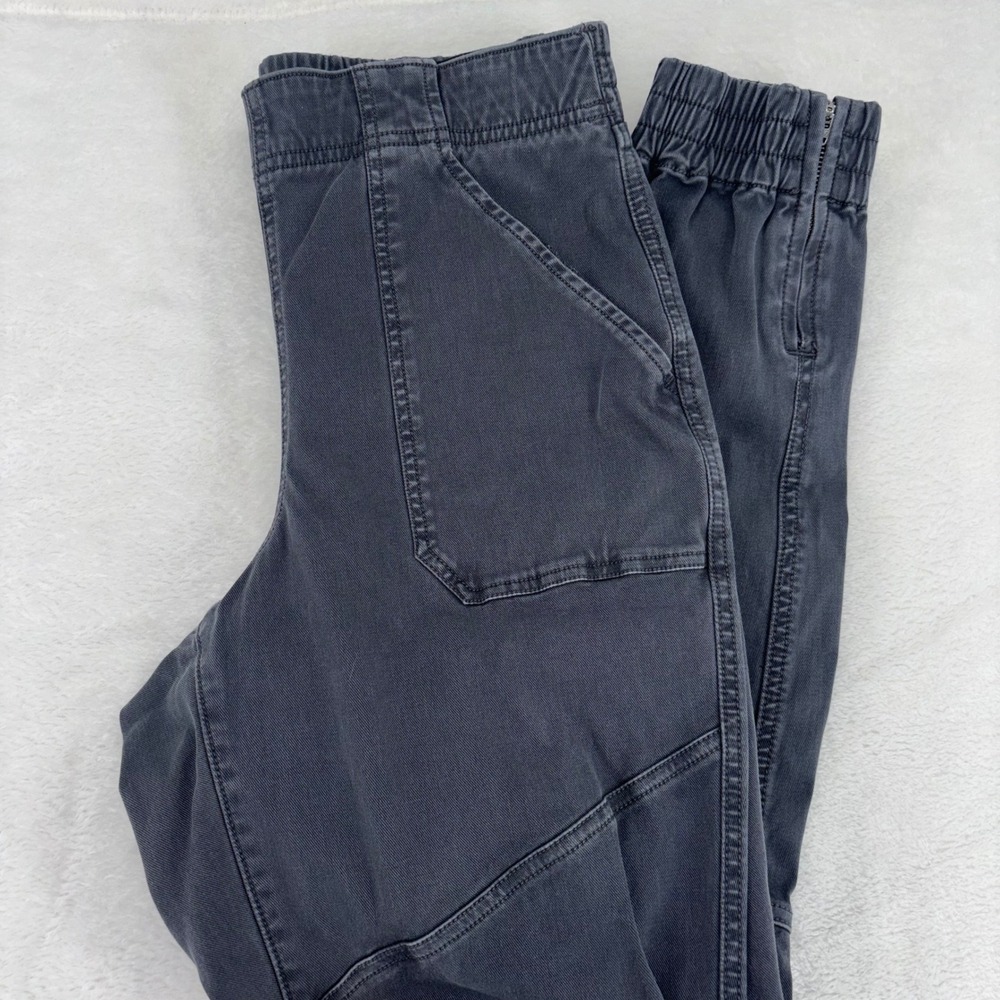 Spanx Stretch Twill Cargo Jogger Pants Grey Charcoal Large 20319R Slim Fit